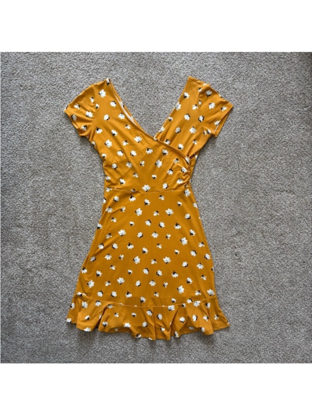 Kaileigh yellow floral stitch fix dress size xs